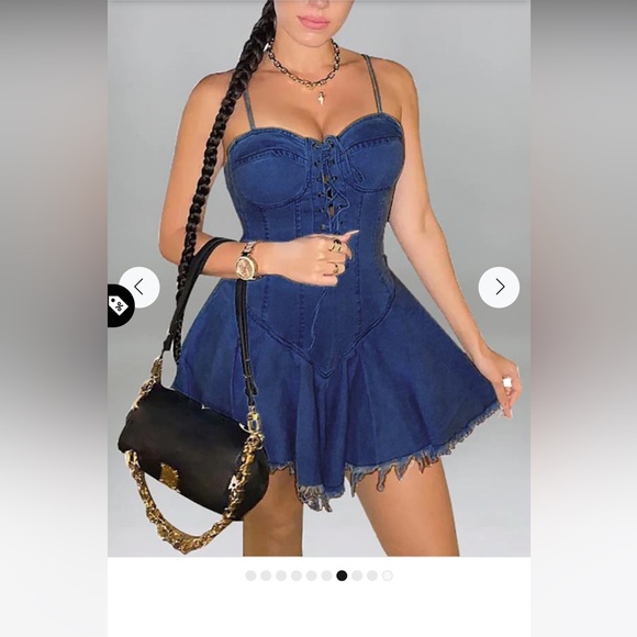 NWT Denim Corset Dress - Picture 2 of 3